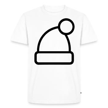 bonnet de noel - T-shirt Premium bio Homme - blanc - Devant - Nico (187cm)
