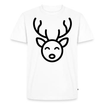 renne - T-shirt Premium bio Homme - blanc - Devant - Nico (187cm)