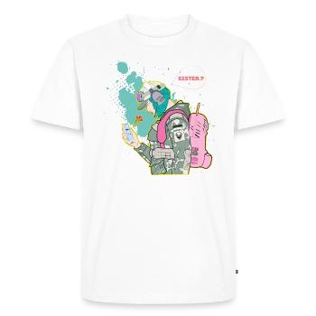 Soeur - T-shirt Premium bio Homme - blanc - Devant - Nico (187cm)