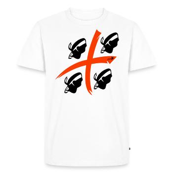 4 Mori Style - Men's Premium Organic T-Shirt - white - Front - Nico (187cm)