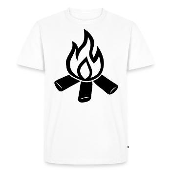 Feu de camp - T-shirt Premium bio Homme - blanc - Devant - Nico (187cm)