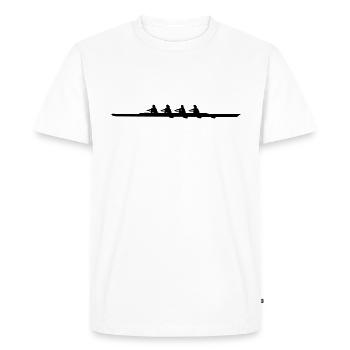 Rowing quad, women's crew - Men's Premium Organic T-Shirt - white - Front - Nico (187cm)