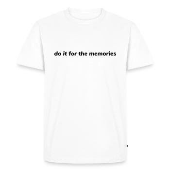 Faites-le pour les souvenirs - T-shirt Premium bio Homme - blanc - Devant - Nico (187cm)