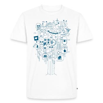 Créatif - T-shirt Premium bio Homme - blanc - Devant - Nico (187cm)