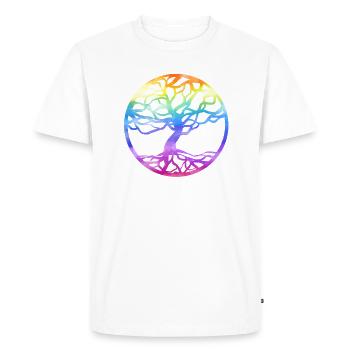 Arbre de Vie Arbre de Vie Symbole Celtique - T-shirt Premium bio Homme - blanc - Devant - Nico (187cm)