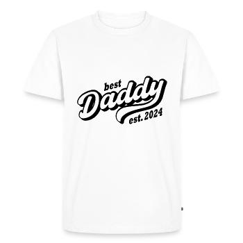 best dad 2024 father's day dad daddy - Men's Premium Organic T-Shirt - white - Front - Nico (187cm)