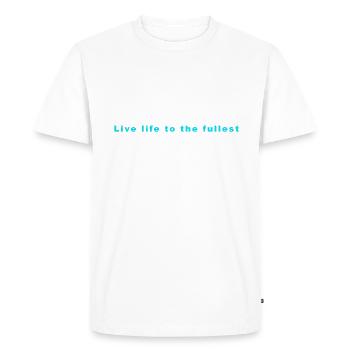 Nouveau T-shirt Italo Disco La Dolce Vita - T-shirt Premium bio Homme - blanc - Devant - Nico (187cm)