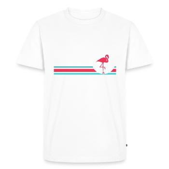Flamingo - T-shirt Premium bio Homme - blanc - Devant - Nico (187cm)
