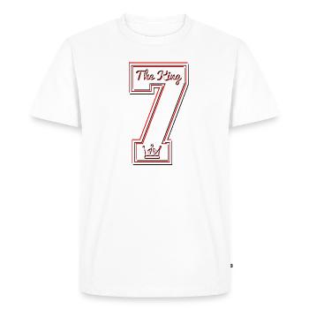Collection THE KING "7" - T-shirt Premium bio Homme - blanc - Devant - Nico (187cm)