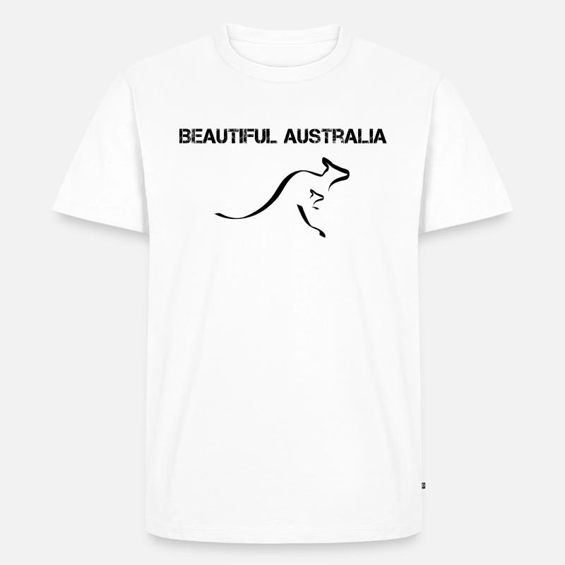 Schönes Australien - Männer Premium Bio T-Shirt - Weiß
