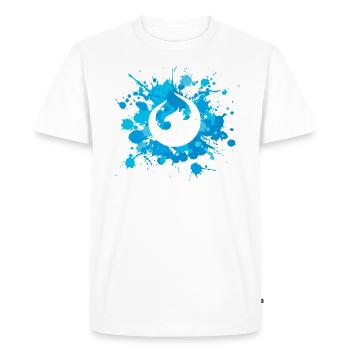 UI5 Phoenix Splash Blue - Männer Premium Bio T-Shirt - Weiß - Vorne - Nico (187cm)