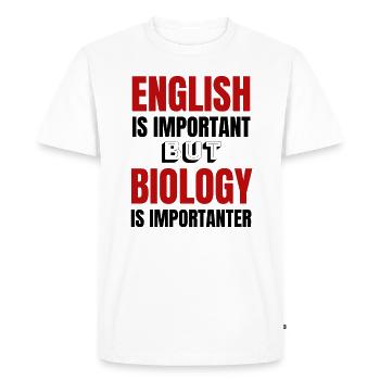 Professeur de biologie Professeur de biologie Idée cadeau - T-shirt Premium bio Homme - blanc - Devant - Nico (187cm)