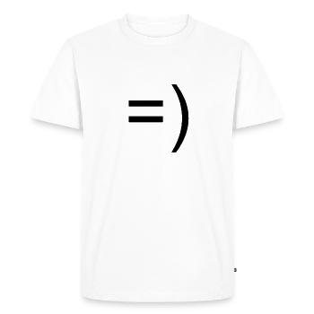 Smiley =) - T-shirt Premium bio Homme - blanc - Devant - Nico (187cm)