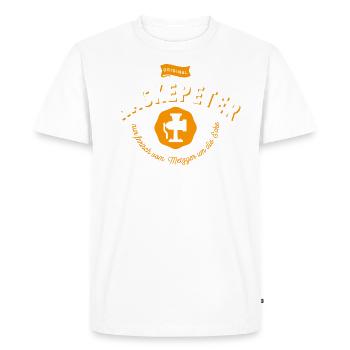 HACKEPETER - A heart for hack :-) - Men's Premium Organic T-Shirt - white - Front - Nico (187cm)
