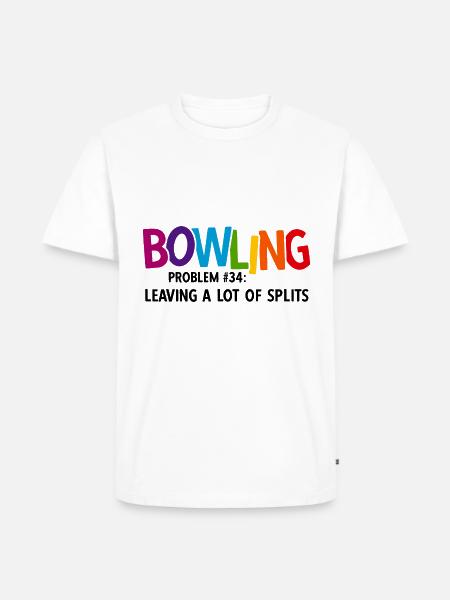 Bowling - Männer Premium Bio T-Shirt - Weiß