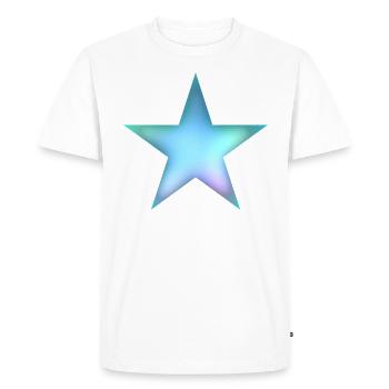 Étoile - T-shirt Premium bio Homme - blanc - Devant - Nico (187cm)