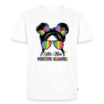 Little Miss 4th grade schoolgirl fourth grade - Men's Premium Organic T-Shirt - white - Front - Nico (187cm)