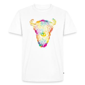 Buffle - T-shirt Premium bio Homme - blanc - Devant - Nico (187cm)