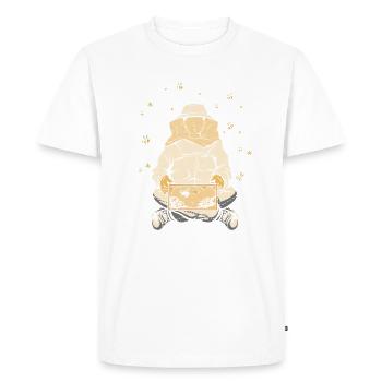 Beekeeper Yoga - Men's Premium Organic T-Shirt - white - Front - Nico (187cm)