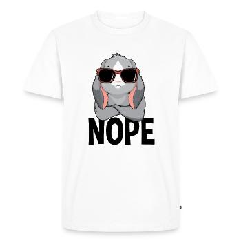 Nope Rabbit Nope Simple Nope - Men's Premium Organic T-Shirt - white - Front - Nico (187cm)