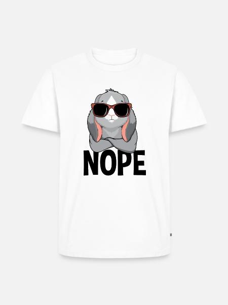 Nope Rabbit Nope Simple Nope - Men's Premium Organic T-Shirt - white