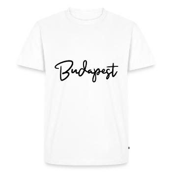 Budapest - Men's Premium Organic T-Shirt - white - Front - Nico (187cm)