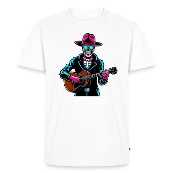 skeleton guitar top - T-shirt Premium bio Homme - blanc - Devant - Nico (187cm)
