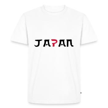 JAPON - DRAPEAU BLANC / ROUGE - T-shirt Premium bio Homme - blanc - Devant - Nico (187cm)