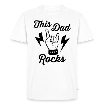 Ce papa est génial - T-shirt Premium bio Homme - blanc - Devant - Nico (187cm)