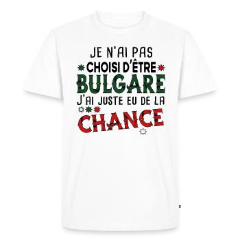 Bulgare Bulgarie Europe Cadeau Pays Humour - T-shirt Premium bio Homme - blanc - Devant - Nico (187cm)