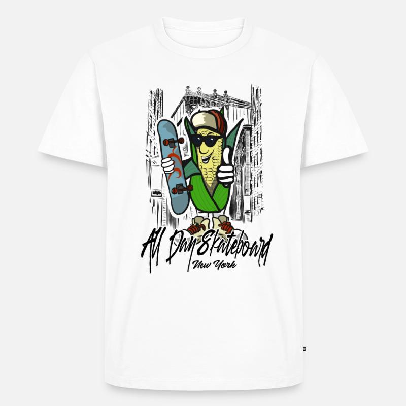 Skateboard - Männer Premium Bio T-Shirt - Weiß