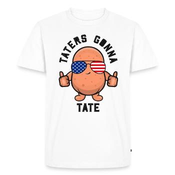 Taters va à la Tate Potato Tater Tot Foodie - T-shirt Premium bio Homme - blanc - Devant - Nico (187cm)