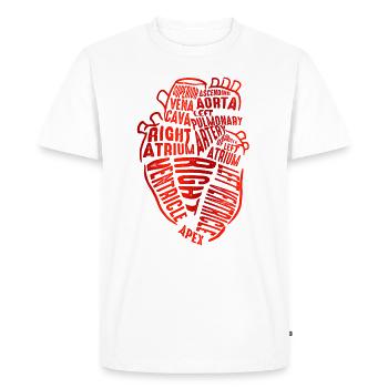 Parties du cœur - T-shirt Premium bio Homme - blanc - Devant - Nico (187cm)