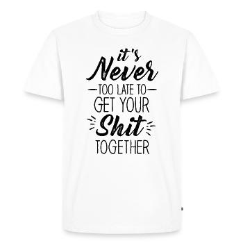 Positive Inspiration Men Women Funny Motivation - Men's Premium Organic T-Shirt - white - Front - Nico (187cm)