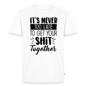 Positive Inspiration Men Women Funny Motivation - Men's Premium Organic T-Shirt - white - Front - Nico (187cm)