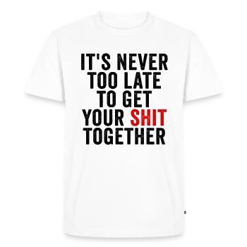 Positive Inspiration Men Women Funny Motivation - Men's Premium Organic T-Shirt - white - Front - Nico (187cm)
