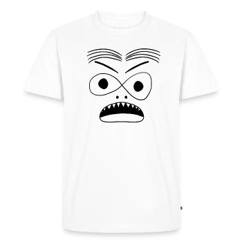 Andreas (#5 from Weska Face collection) - Men's Premium Organic T-Shirt - white - Front - Nico (187cm)