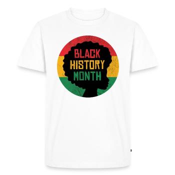 Black History Month - Men's Premium Organic T-Shirt - white - Front - Nico (187cm)