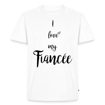j'aime ma fiancée - T-shirt Premium bio Homme - blanc - Devant - Nico (187cm)