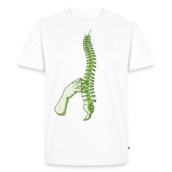 L’épine dorsale - T-shirt Premium bio Homme - blanc - Devant - Nico (187cm)