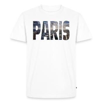 Paris - T-shirt Premium bio Homme - blanc - Devant - Nico (187cm)