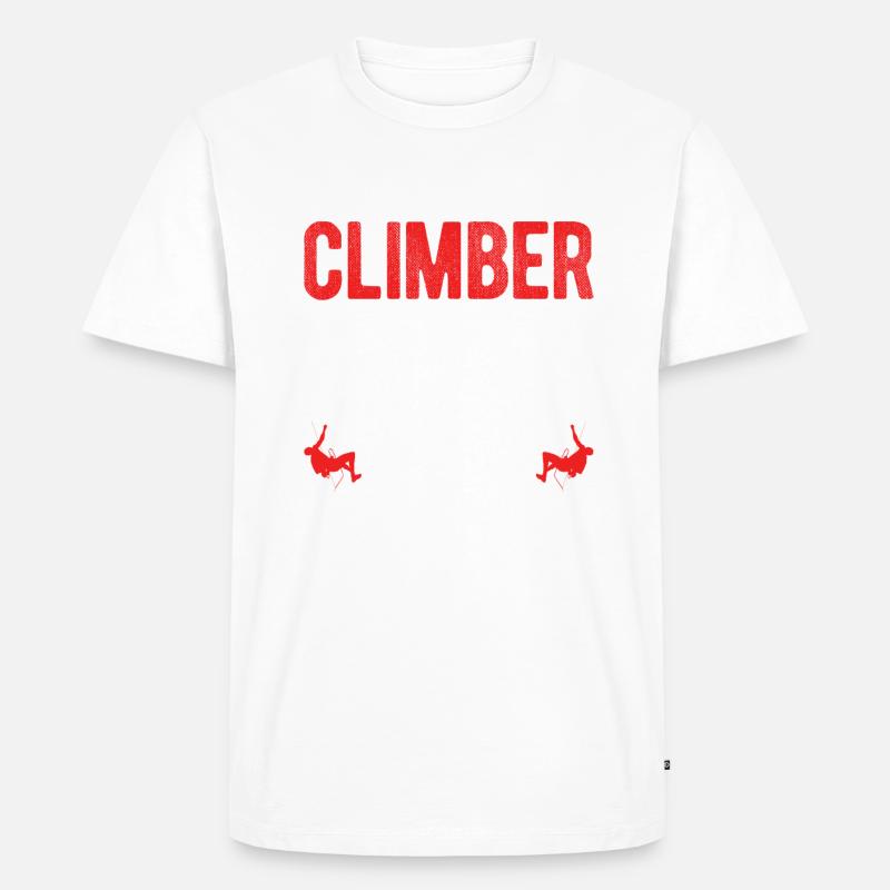 Klettern Bouldern - Männer Premium Bio T-Shirt - Weiß