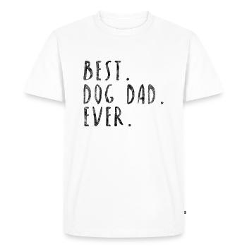 Meilleur chien d'amour pour chien papa idée cadeau propriétaire - T-shirt Premium bio Homme - blanc - Devant - Nico (187cm)