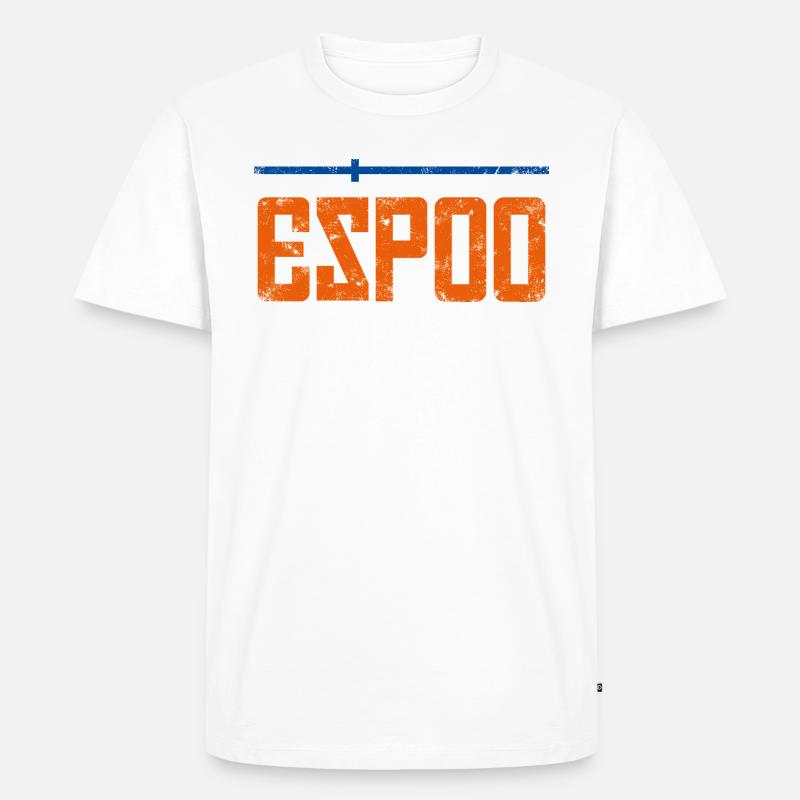 Espoo - Männer Premium Bio T-Shirt - Weiß