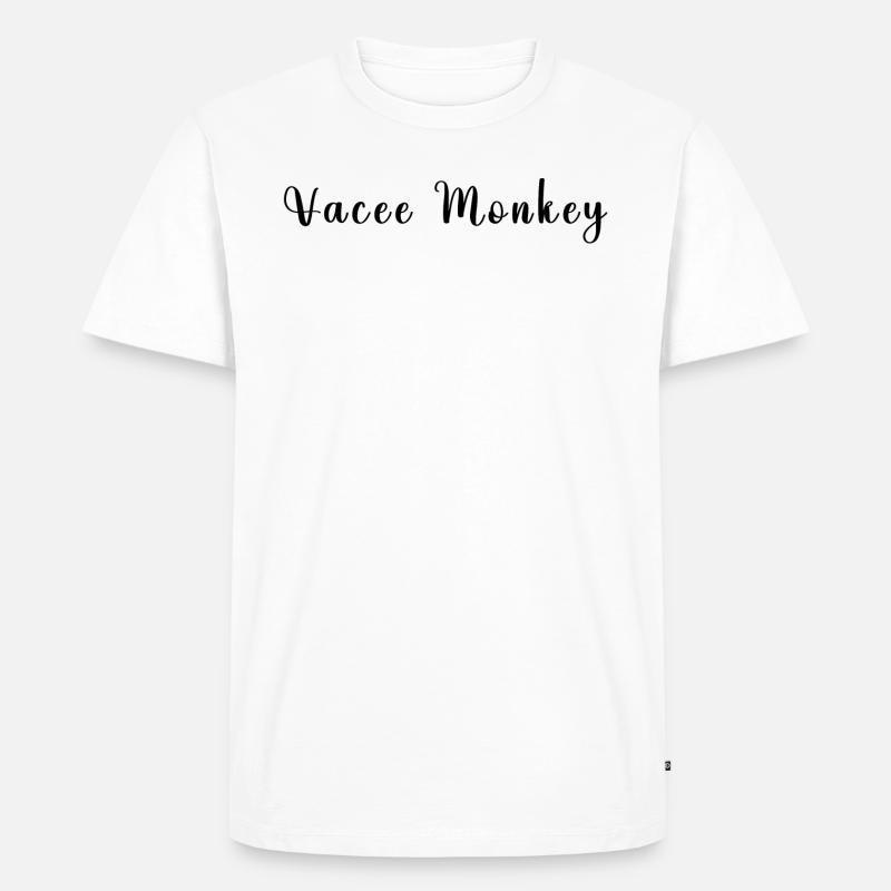 Basic - Vacee Monkey - Männer Premium Bio T-Shirt - Weiß