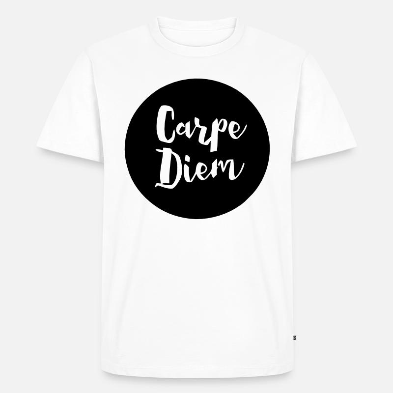 Carpe Diem - Männer Premium Bio T-Shirt - Weiß