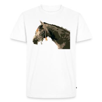 Chevaux, amoureux des chevaux, amoureux des chevaux, équitation - T-shirt Premium bio Homme - blanc - Devant - Nico (187cm)