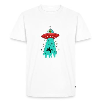 Ufo Alien Abduction Obtenir un perdant - T-shirt Premium bio Homme - blanc - Devant - Nico (187cm)