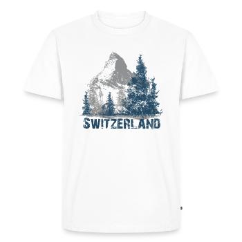 Suisse Suisse - T-shirt Premium bio Homme - blanc - Devant - Nico (187cm)
