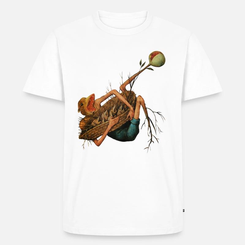 Bruegels Dämon 4 - Männer Premium Bio T-Shirt - Weiß